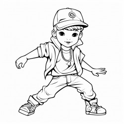 child is breakdancing