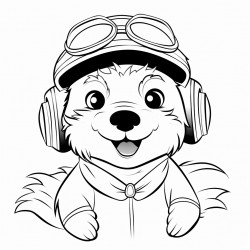 an otter wearing a pilots hat