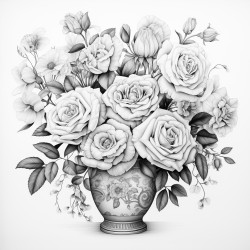vase of roses
