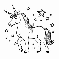 a unicorn with a sparkling horn