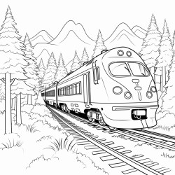 train in forest