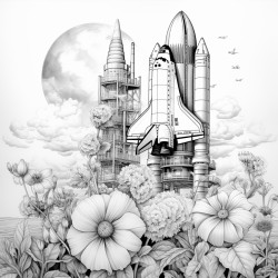 space shuttle sunflowers