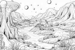 natural habitat of a strange planet