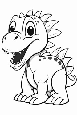 cute spinosaurus dinosaur bold and easy