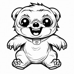 monster pop smile sloth 90s