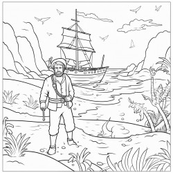 a man who is stranded on a desert island around the year 1700 the man came on a ship and is the only survivor