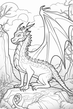 dragon in a mystical land