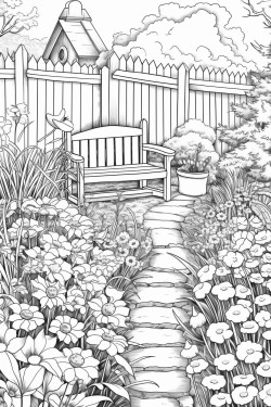 romantic farmers garden with many flowers