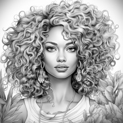 person with curly beautiful hair