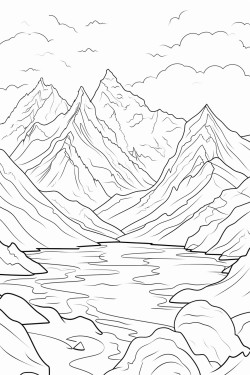 glacier and mountains