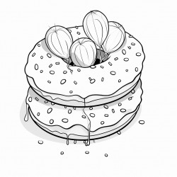 one big donut made out of a lot of balloons