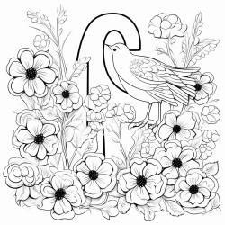 big number one surrounded by flowers