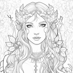 a elf girl who is earth themed