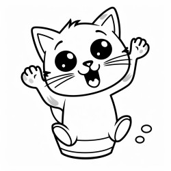 cat jumping of can