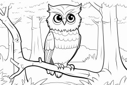 barking owl in forest