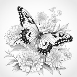 beautiful butterfly landing on a flower