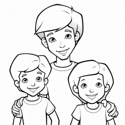 una familia mam pap y dos nias hembras