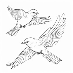 birds flying