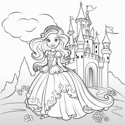 a princess in a castle