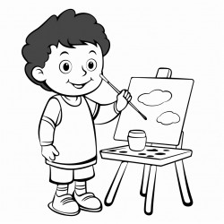 child painting