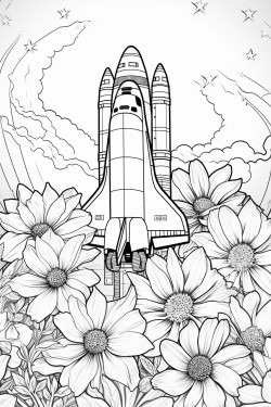 space shuttle sunflowers