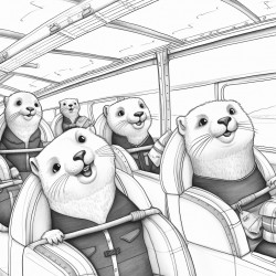 100 otters on board a plane
