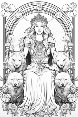 a tarot card with pets