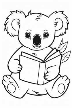 koala reading book