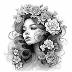 tattled beautiful woman