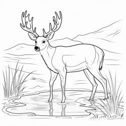 deer drinking from water who has cwd