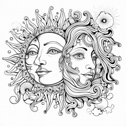 sun and moon trippy