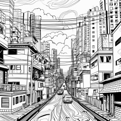 sao paulo street wall art  bold lines pop art