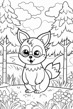 coelhos fofinhos na floresta