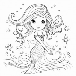 mermaid in the see