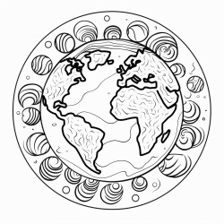 pointilism earth day