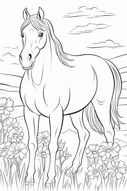 beautiful horse in the prairie