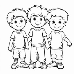 happy boy friends