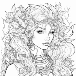 a elf girl who is earth themed