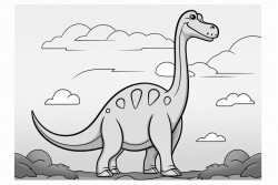 brachiosaurus with simple background