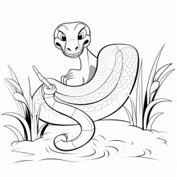 snake eating bamboo