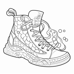 a basketball shoe featuring a mermaid tail and oceanthemed elements