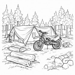 camping in michigan with dirt bike track