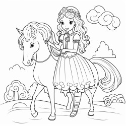 prinzessin auf einhorn