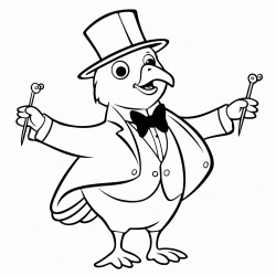 orchestra conductor pigeon