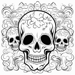 creepy dark skulls