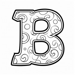 letters colouring page