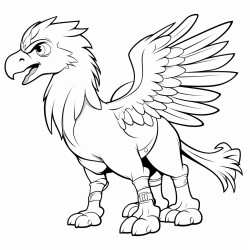 cartoon eagle on horse
