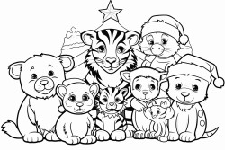 animals celebrate christmas