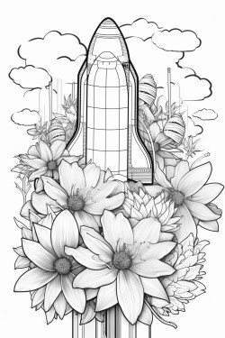 space shuttle sunflowers