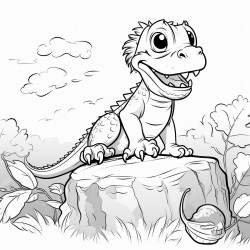 plum eats a lizard